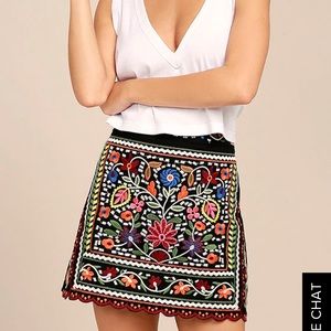 Lulus Don’t Stop the Party Black Embroidered Mini